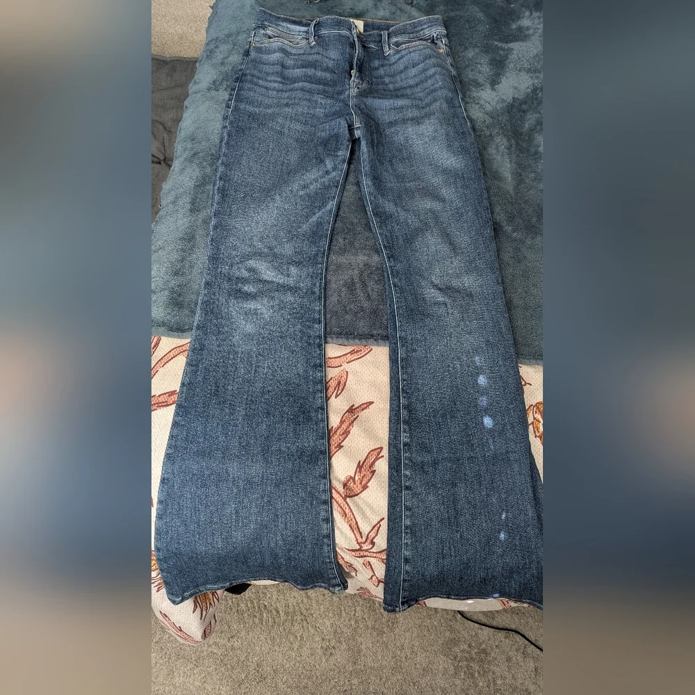 Frame Denim Blue Flare Wide Leg Jeans - Picture 3 of 3